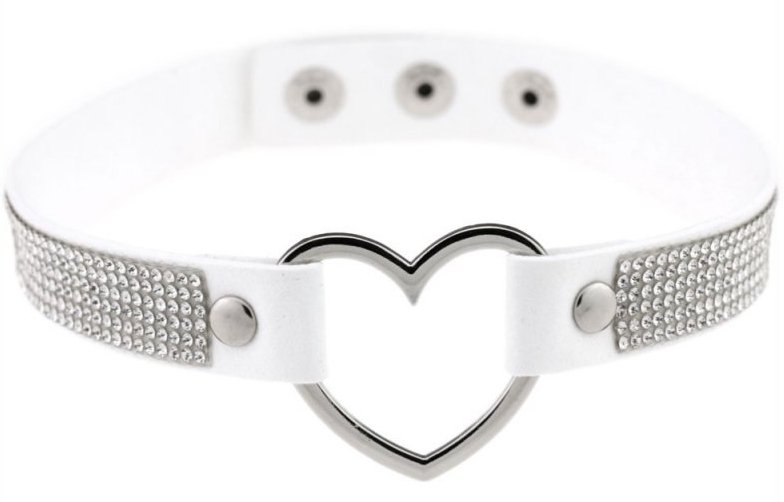 Ras de cou Heart Strass Blanc