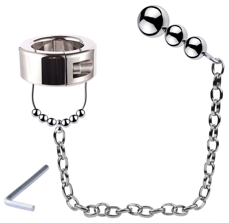 Ballstretcher en métal avec Plug Boules Cbt Ass 36mm Plug 6 x 2.5cm