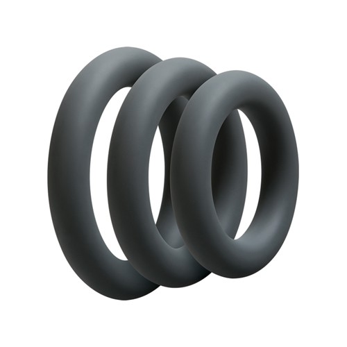 Lot de 3 Anneaux Silicone 10mm Gris