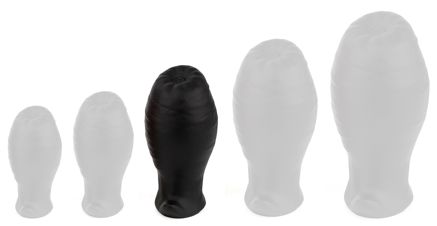 Plug Egg Ass M 9.5 x 5.3cm Noir