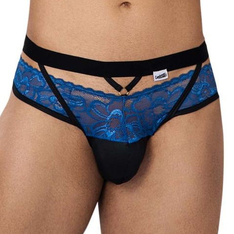 Jockstrap Dentelle Lalita Noir et Bleu