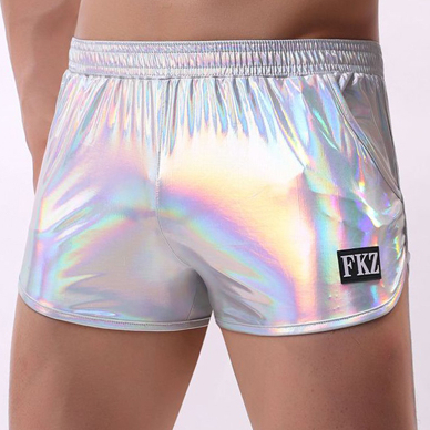 Short brillant Fakiz Gris argenté