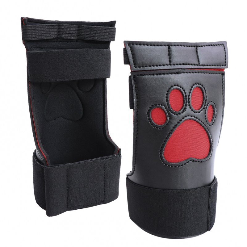 Gants Puppy Dog Paw Noir-Rouge