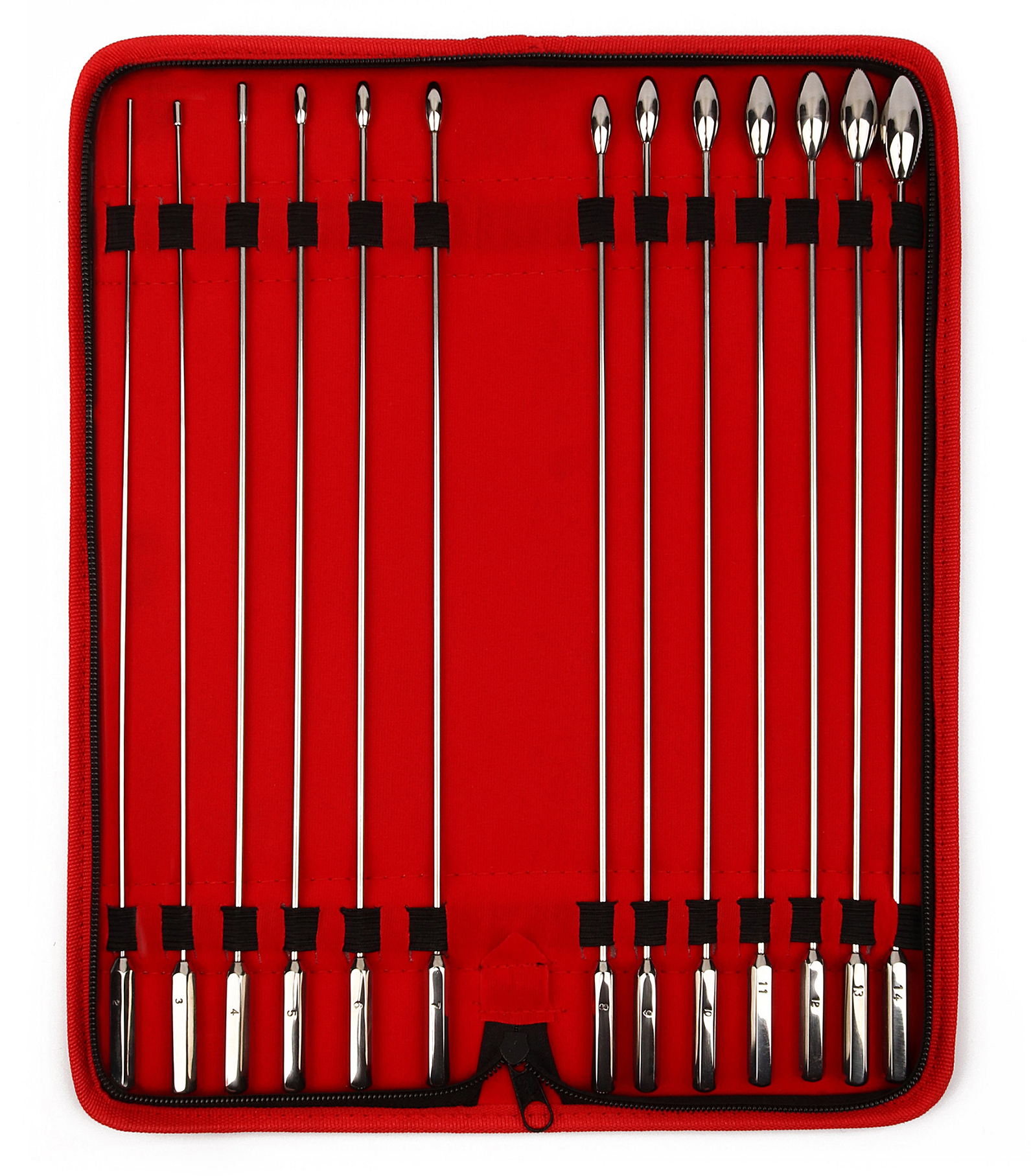Pack 13 Tiges d'urètre Ovalund Bud 26 cm - Diamètres 2 à 14mm