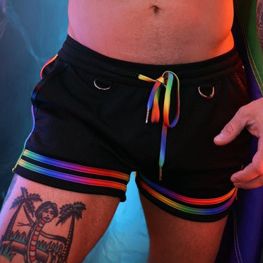 Short Pure Pride Noir-Rainbow