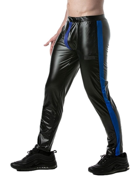 Pantalon avec Zip Brut Noir-Bleu