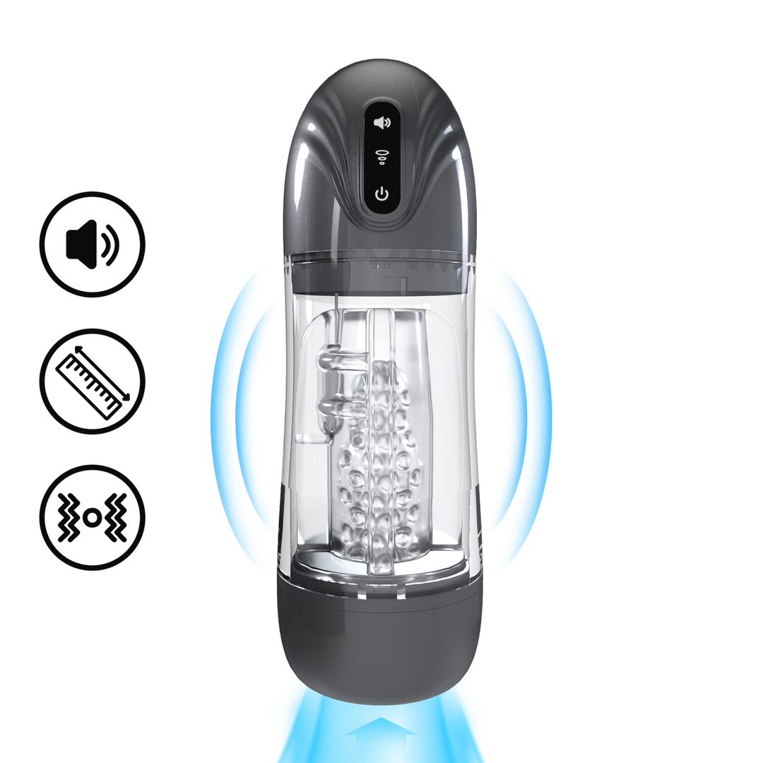 Masturbateur Sonicpull Vibrations et Succion Noir