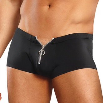 Boxer court avec Zip Ring & Short Noir