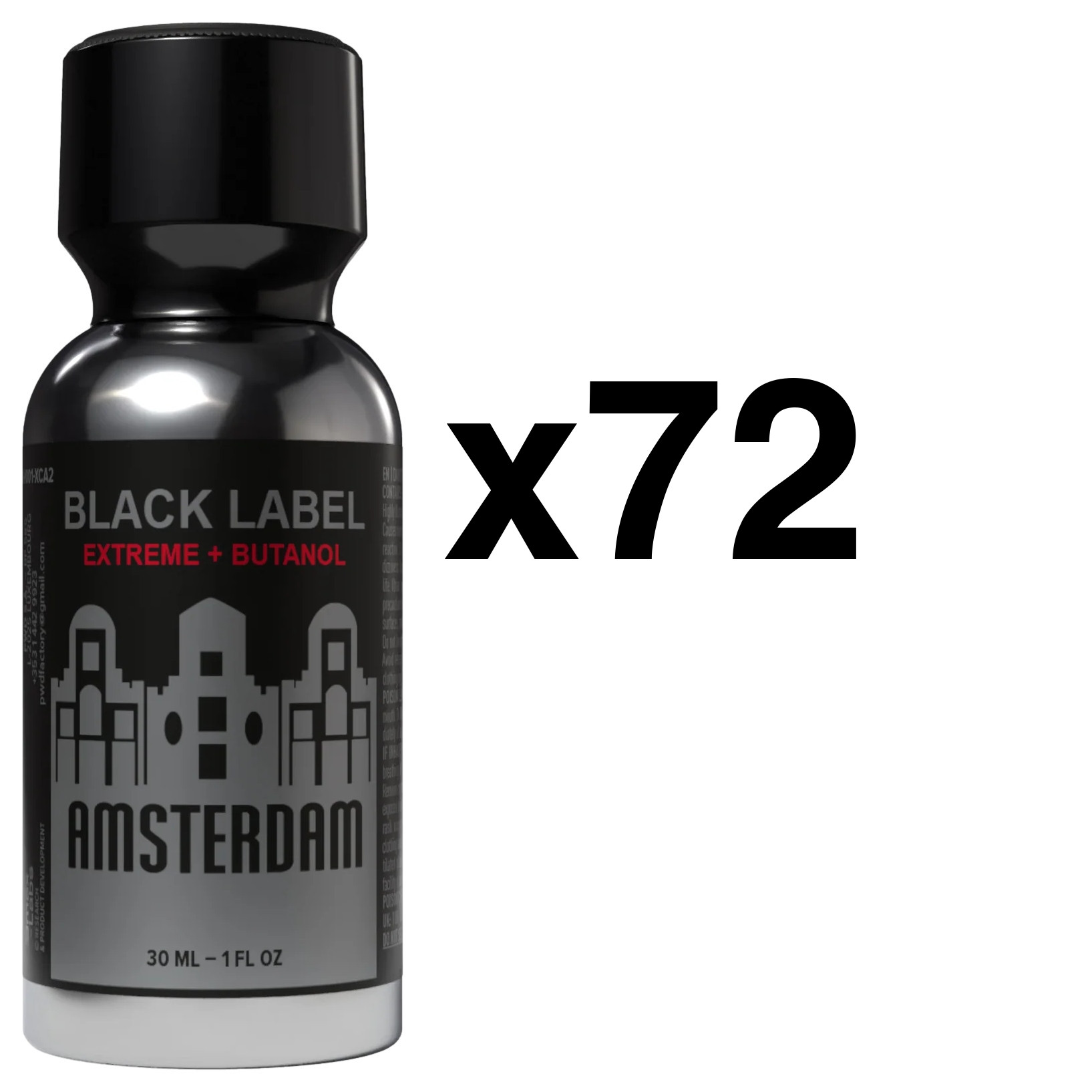 Amsterdam Black Label Extreme 30ml x72