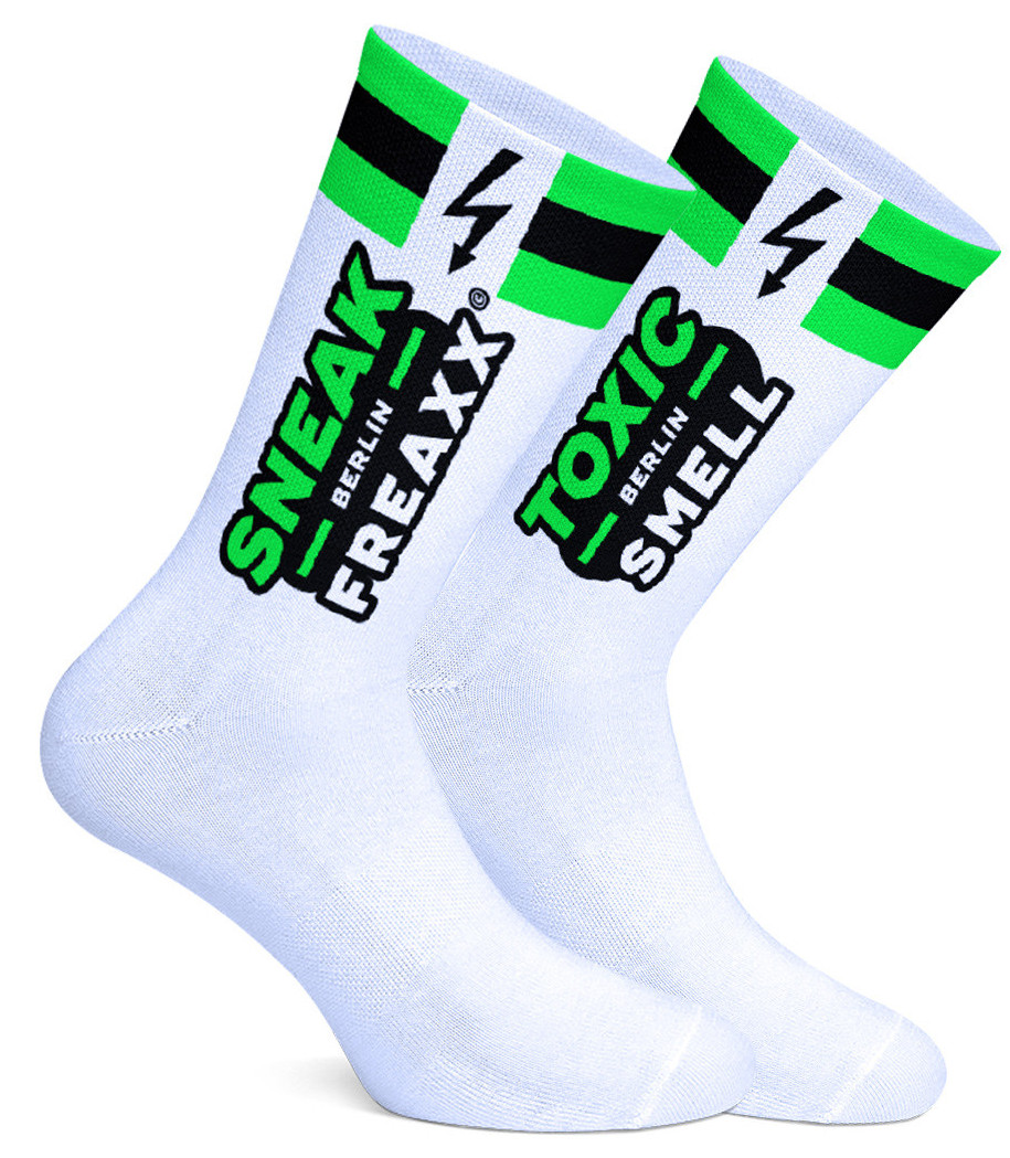 Chaussettes Sneak Toxic Blanc-Vert