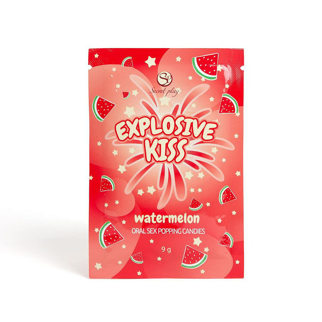 Bonbons sucre pétillant Explosive kiss Pastèque 9g