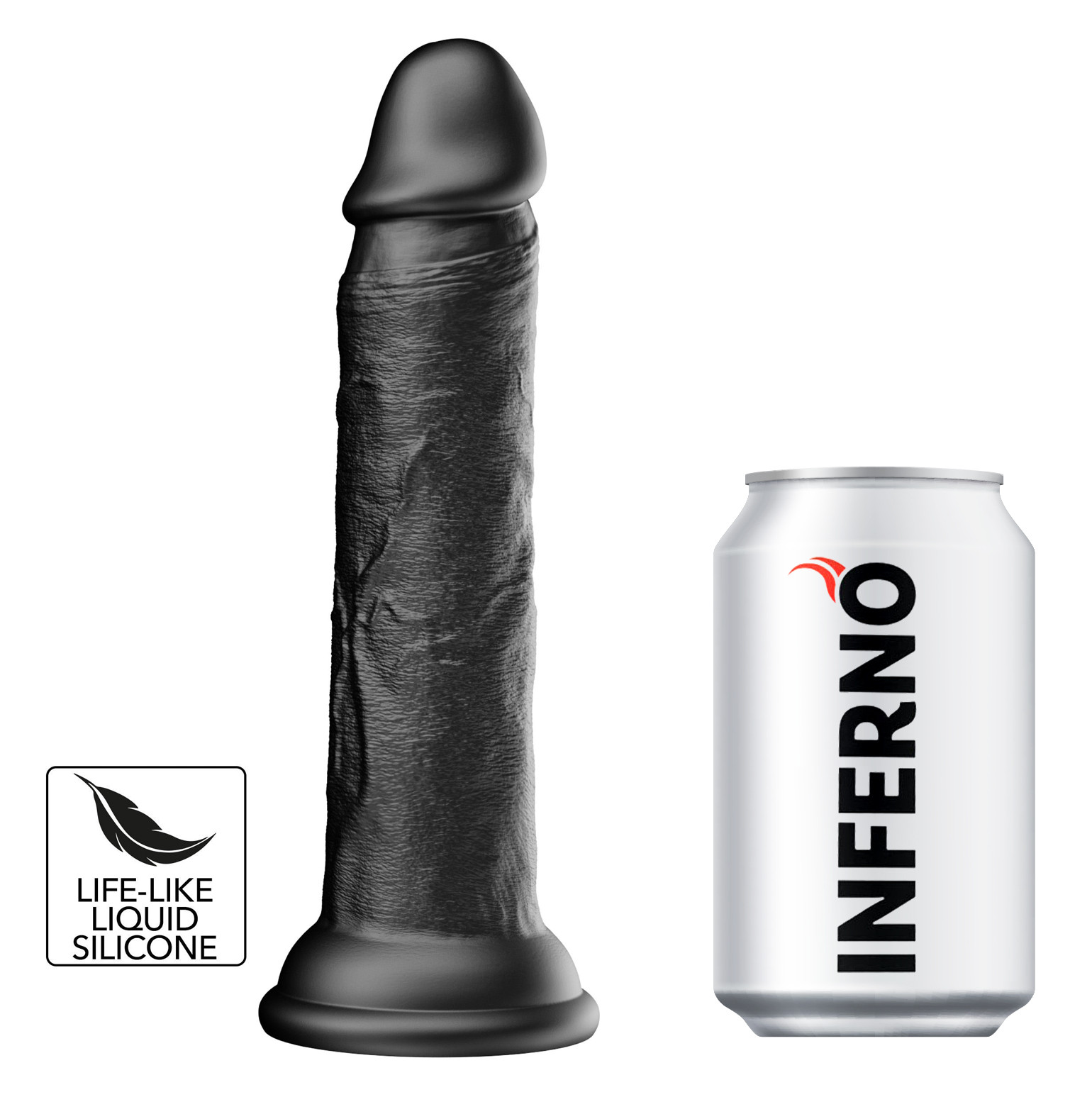 Gode Dickdong Noir L 18 x 3.8cm