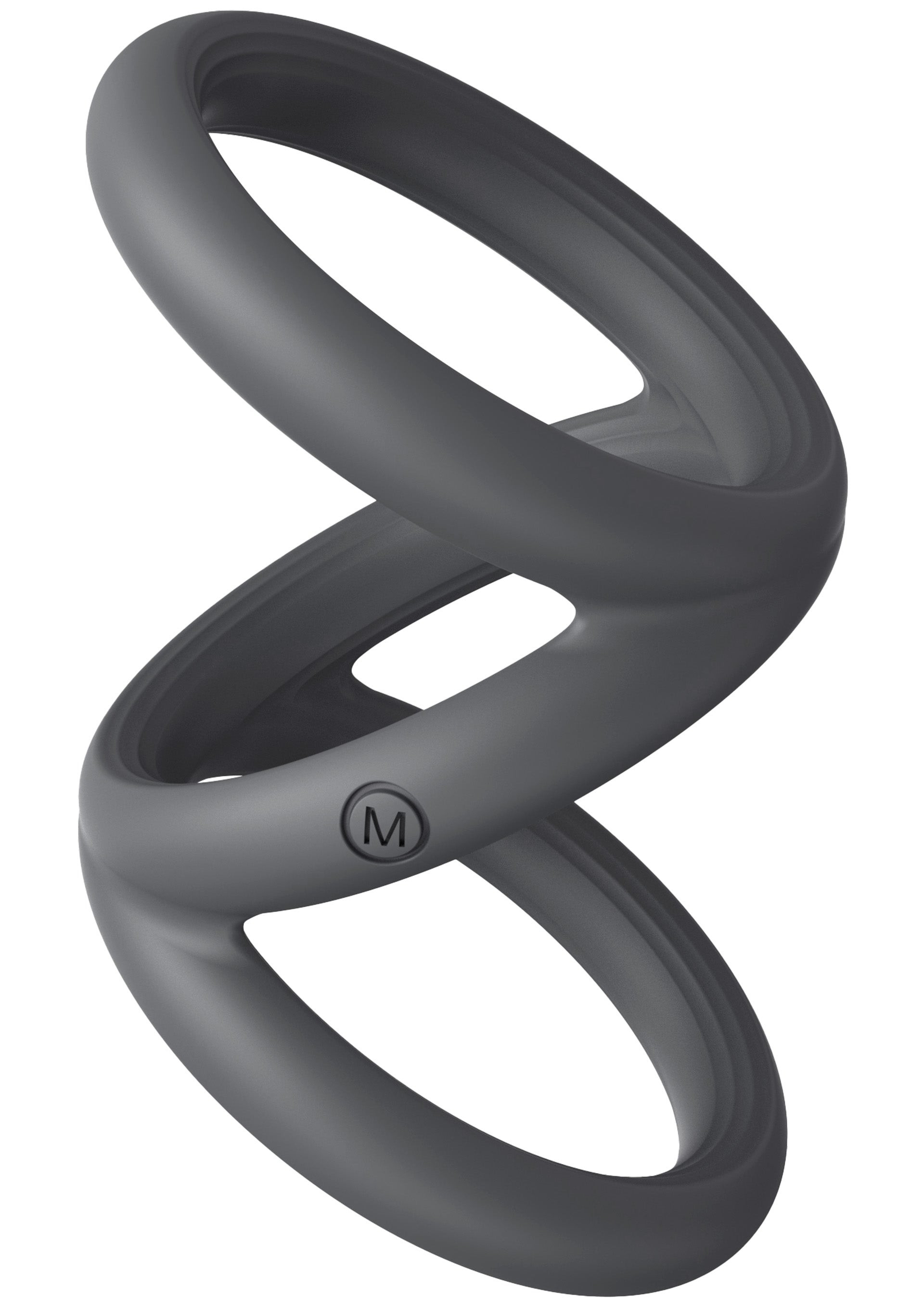 Cockring Triplicock Gris M 45mm