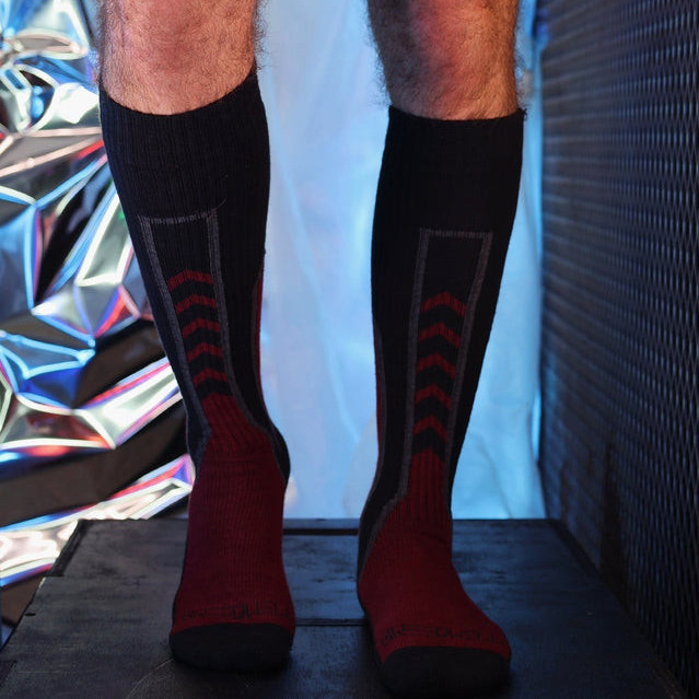 Chaussettes hautes Sir Splurge Bordeaux