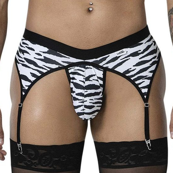String Porte-Jarretelles Zibros Noir-Blanc