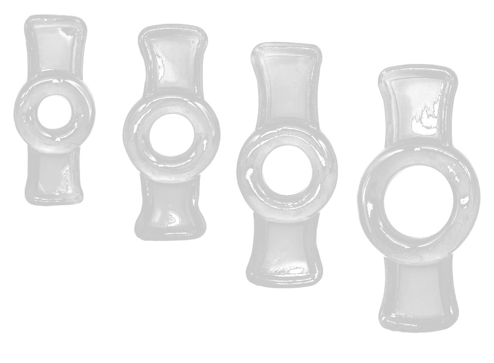 Mini Cockrings Bowring x 4 Transparents