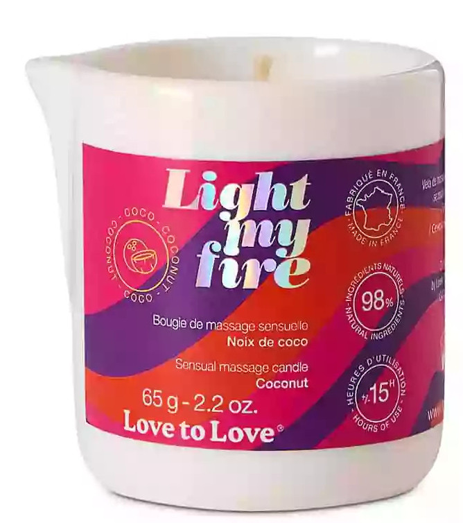 Bougie de Massage Light my fire 65g Noix de coco