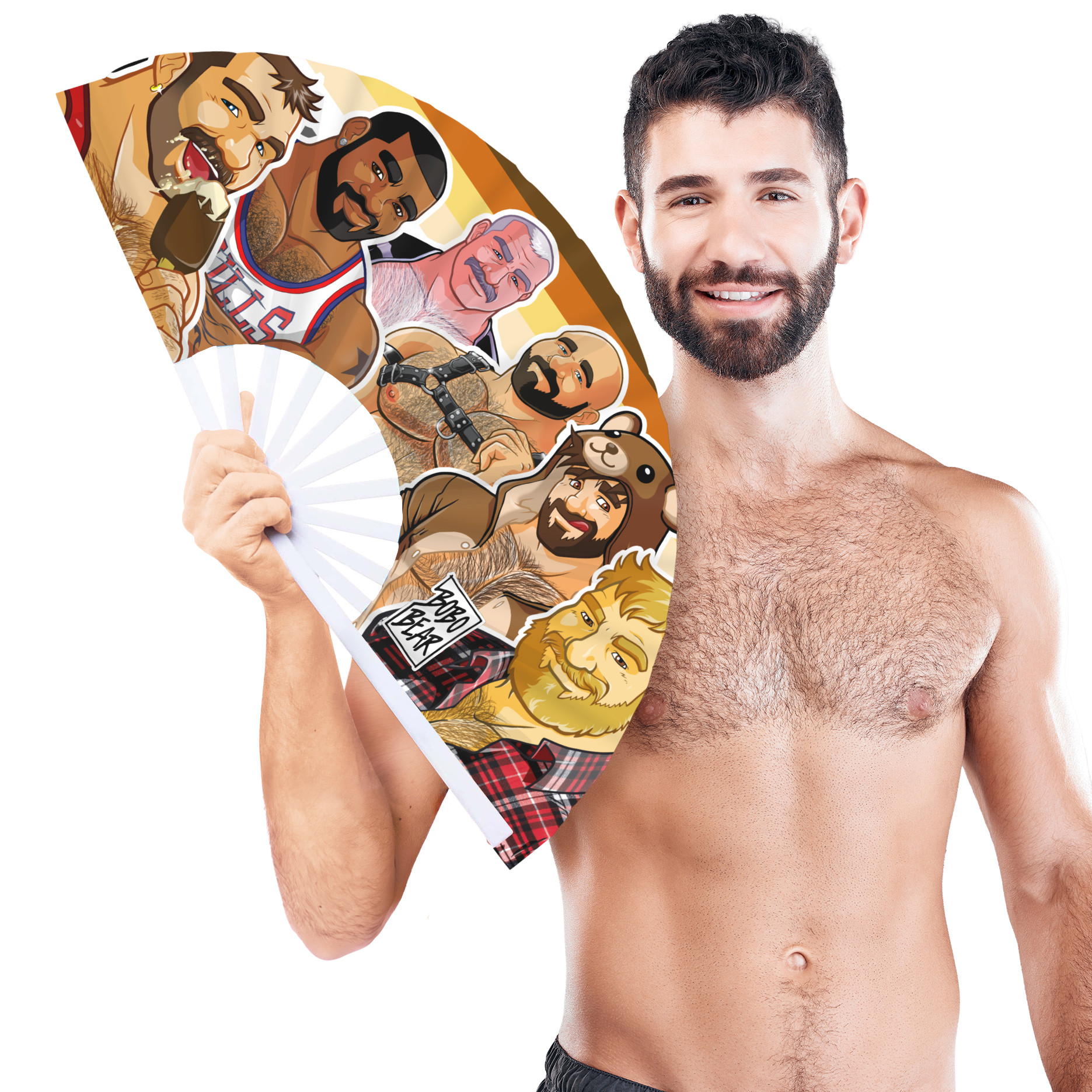 Éventail Bear pride 64cm