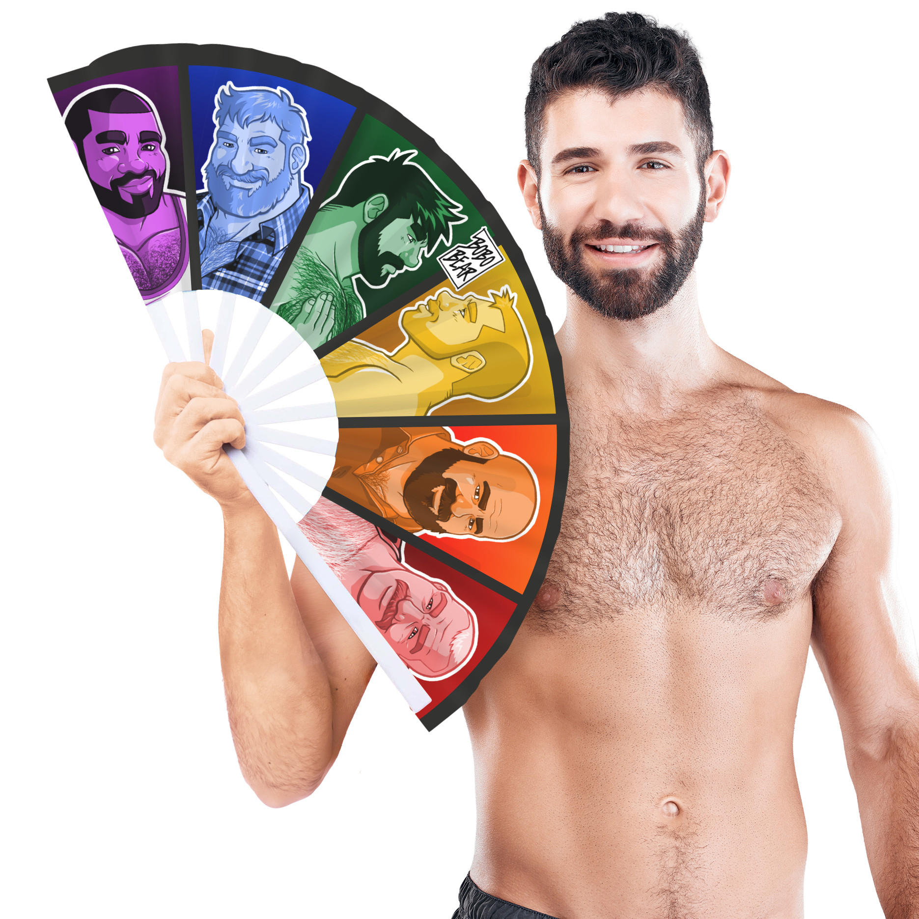 Éventail Géant Pride Palette 64cm