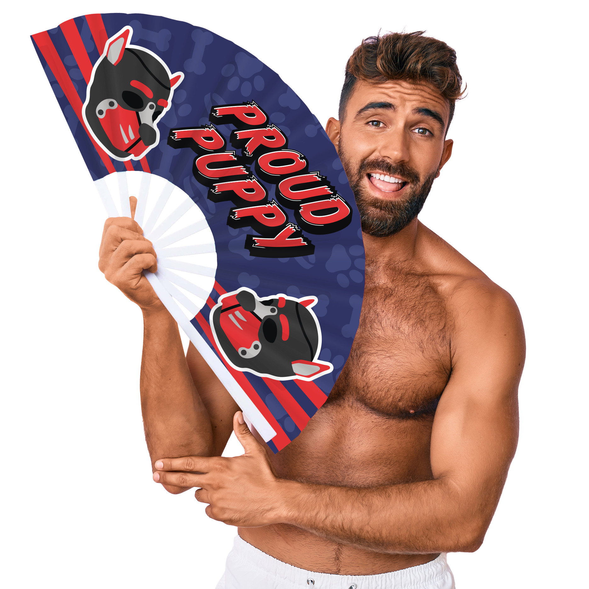Éventail Proud puppy 64cm