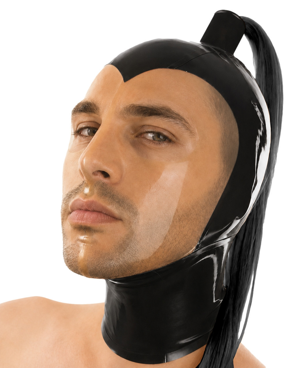 Cagoule en latex Blacktail Noire
