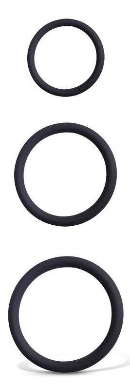 Lot de 3 Cockrings fins Thiniak 30-50 mm Noirs