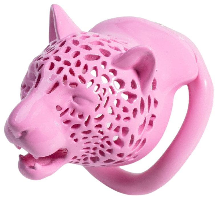 Cage Léopard 7 x 3.3 cm Rose