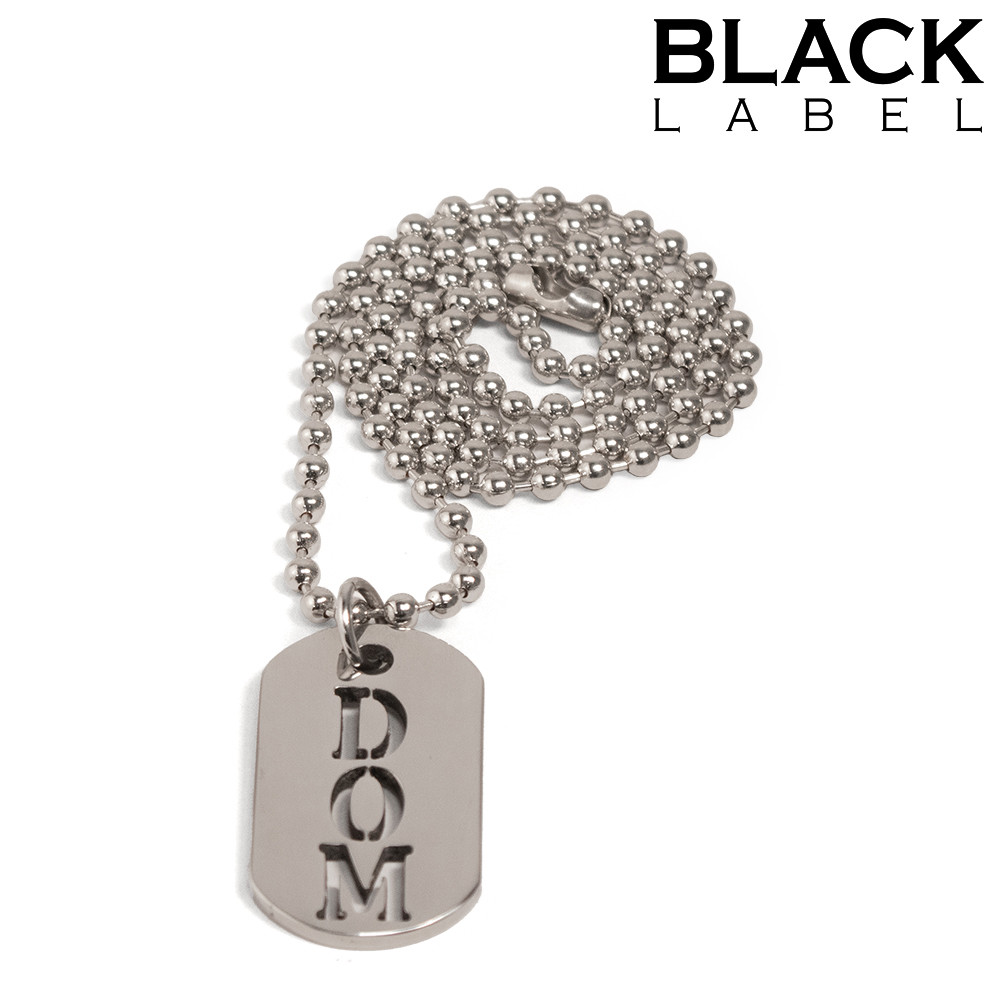 Plaque DogTag Kink Dom 4.5 x 2.5cm