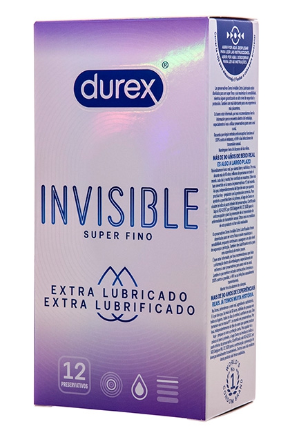 Préservatifs fins lubrifiés Invisible 52mm x12
