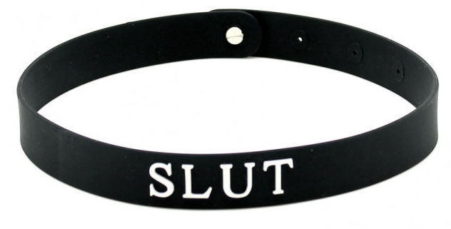 Collier en silicone Slut