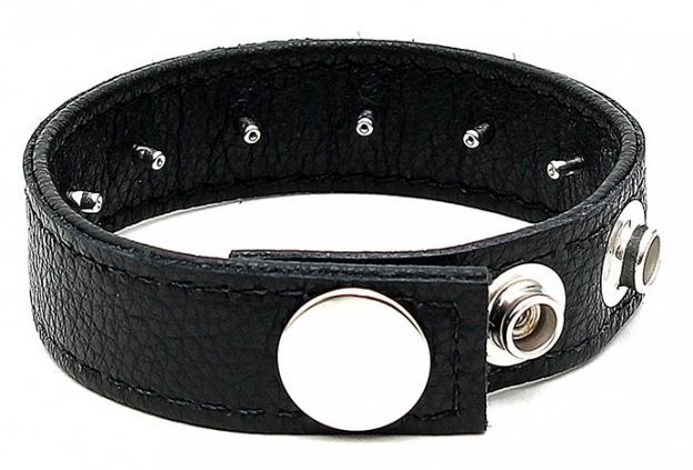 Cockring en cuir Pik 3 pressions