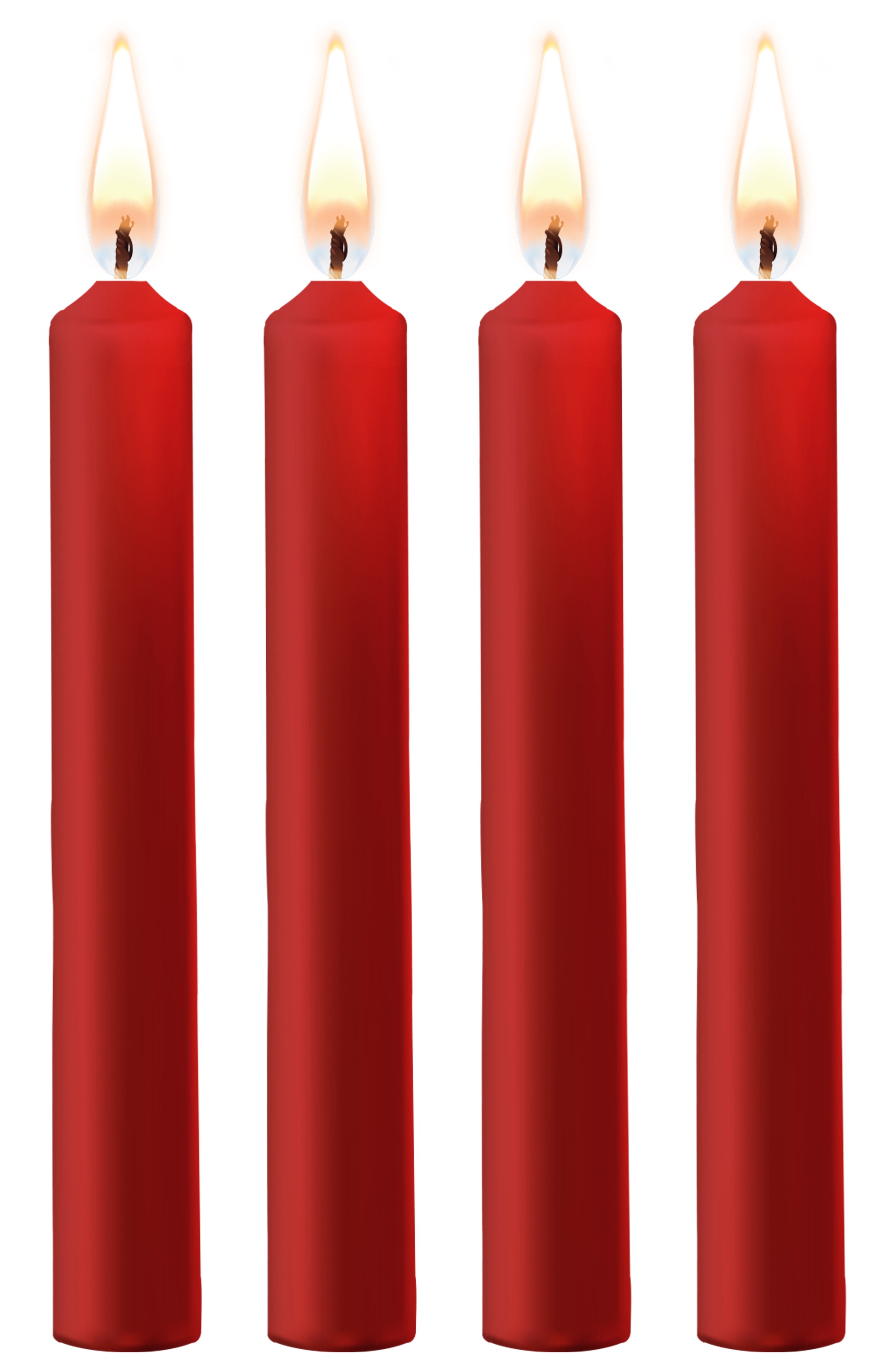 Lot de 4 Mini bougies SM Wax Rouge