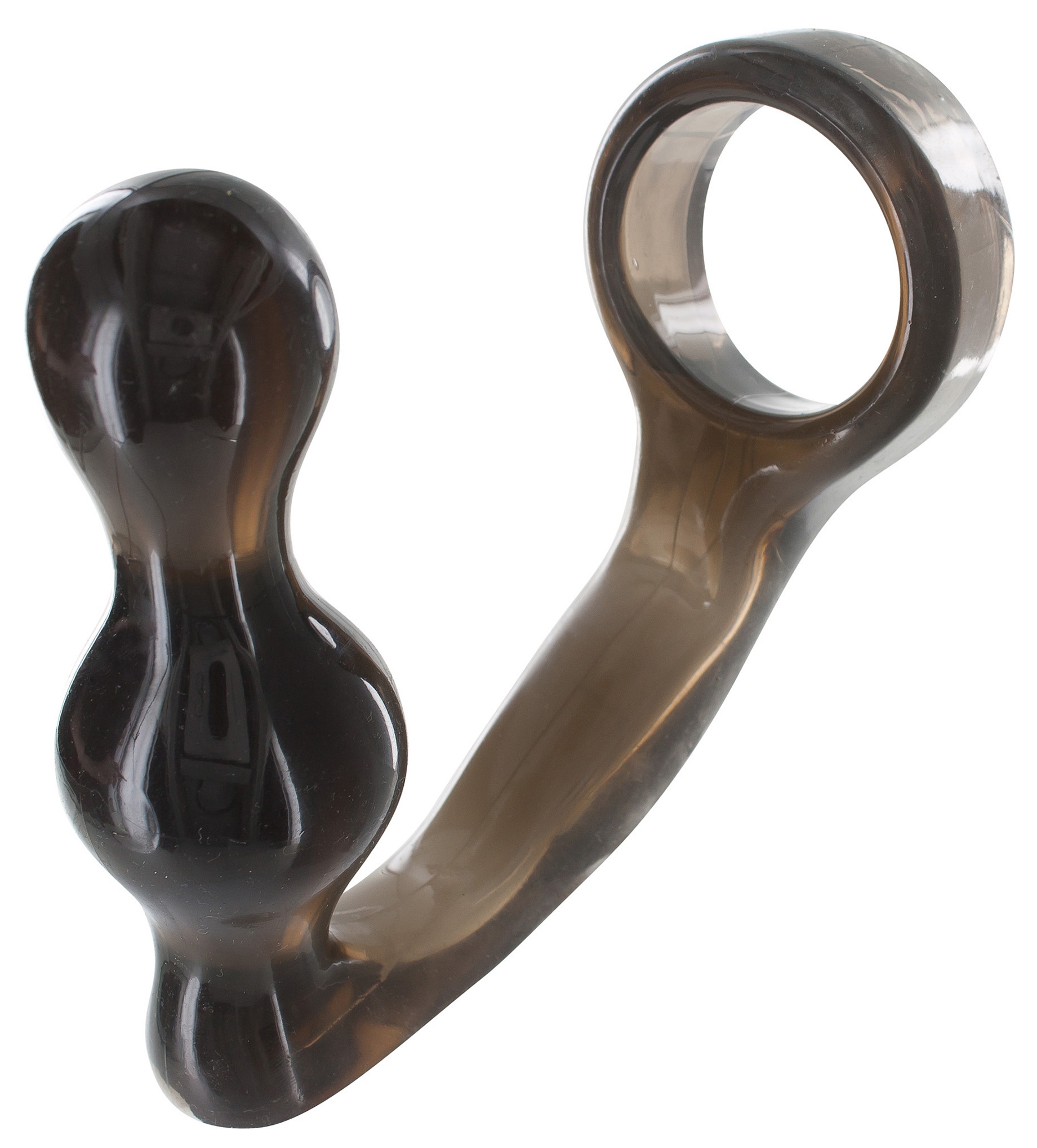 Plug Cockring Power Duo 9 x 4 cm - Anneau 40mm Gris