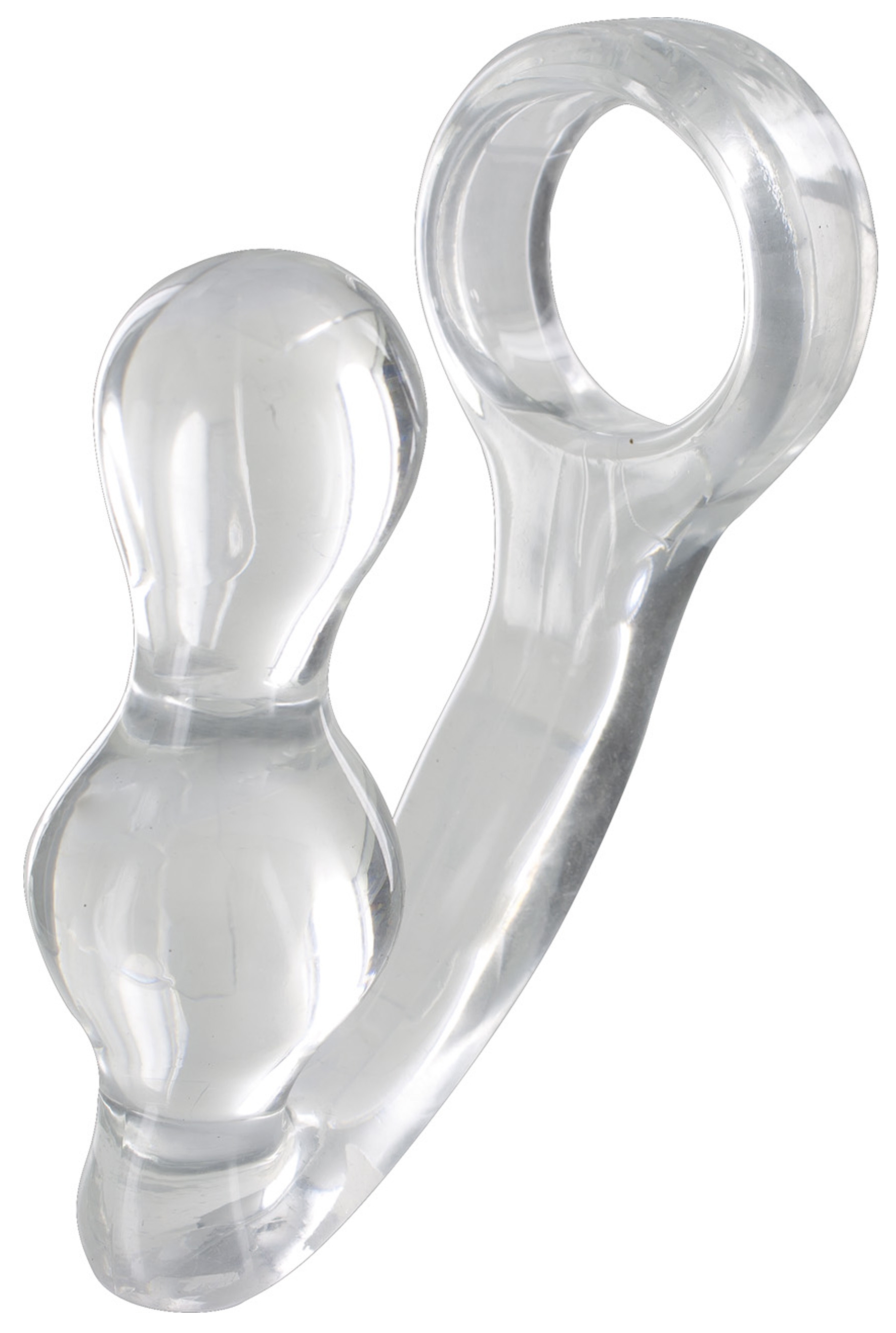 Plug Cockring Power Duo 9 x 4cm - Anneau 40mm Transparent