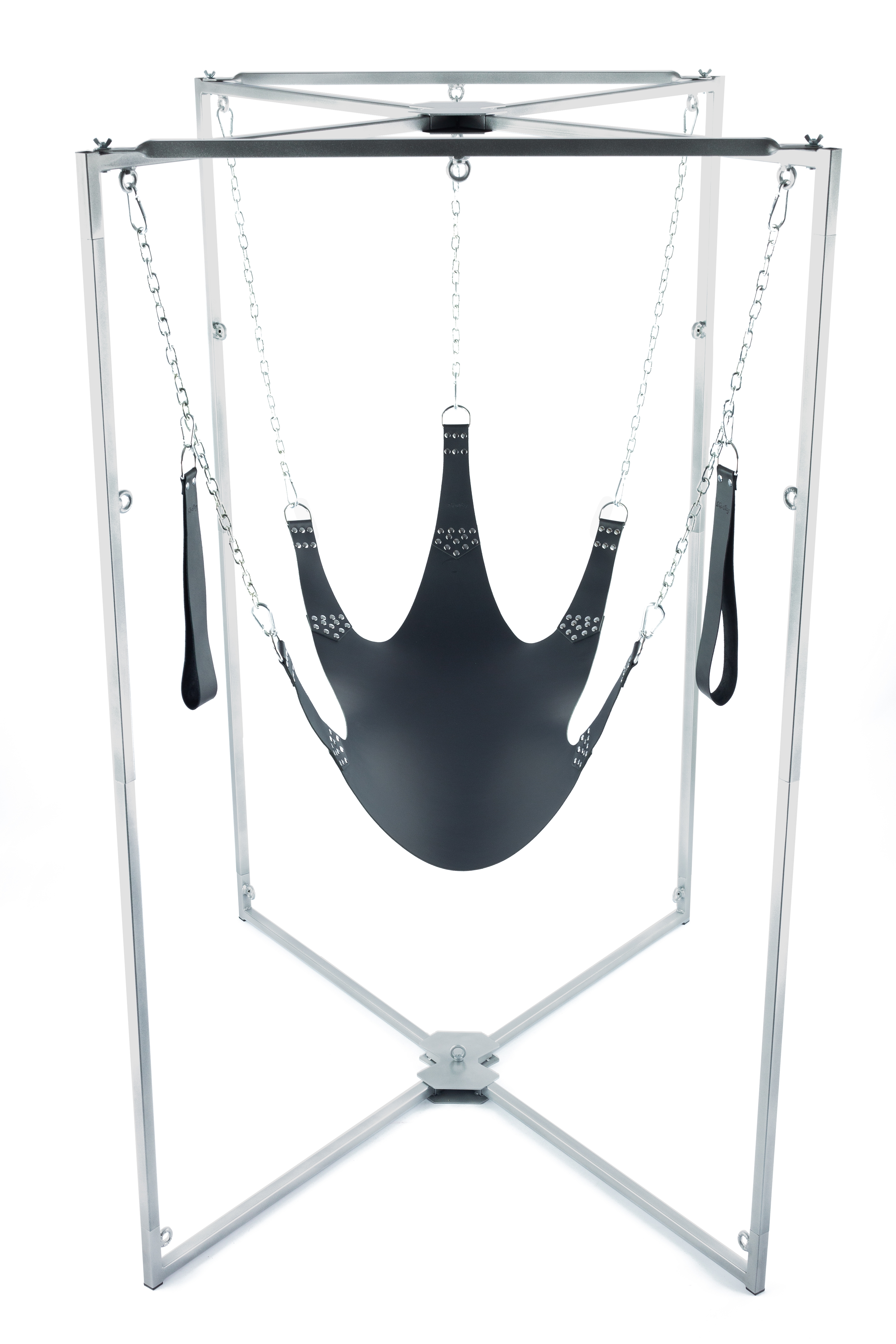 Kit Sling Cuir 5 Points Noir Armature Grise