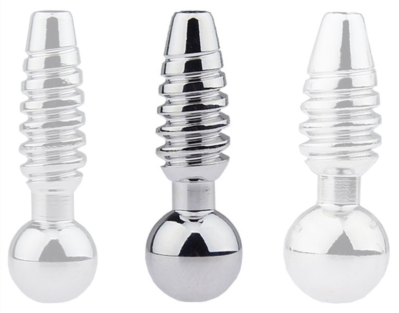 Plug pénis percé Screw M 2.5cm - Diamètre 9mm