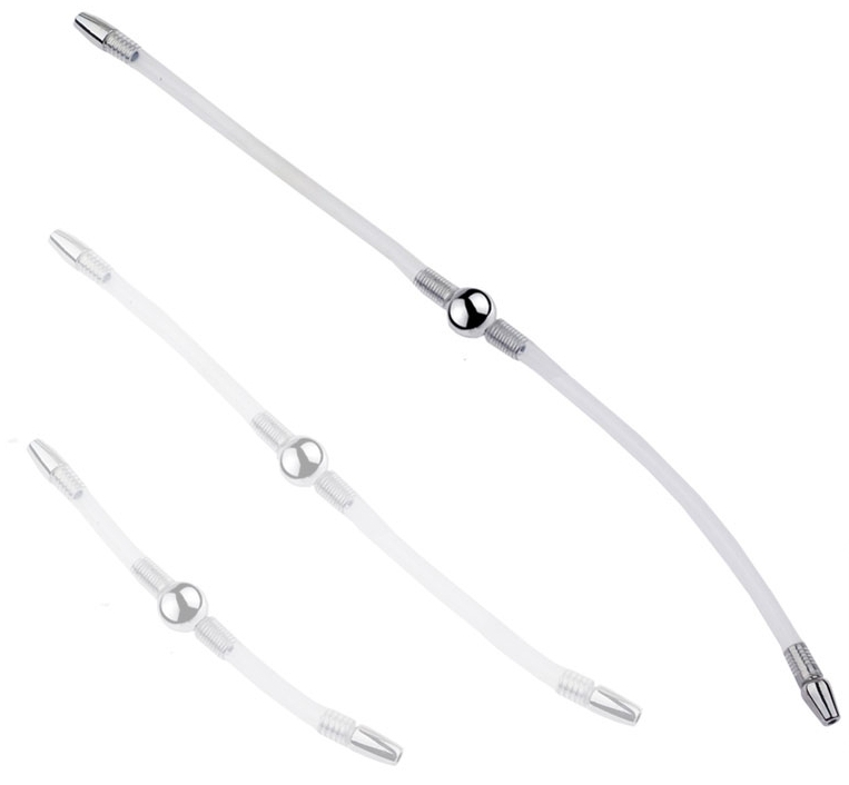 Double Tige d'urètre flexible Flexi Duo 34cm - Diamètre 8mm