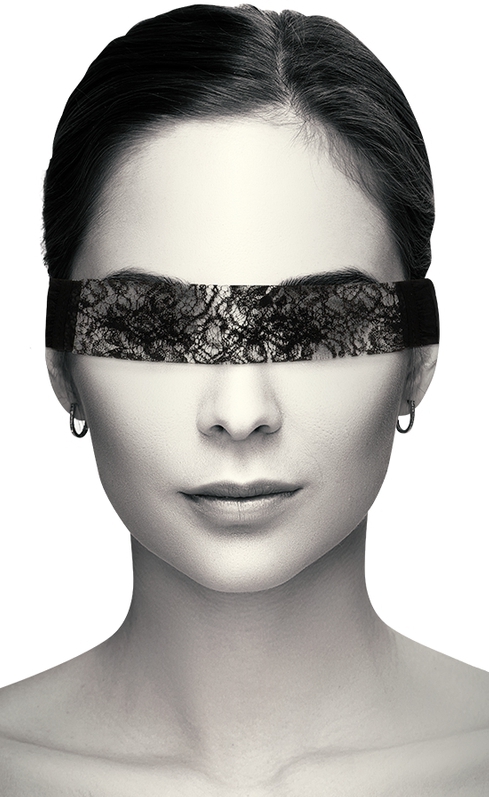 Ruban en dentelle pour les yeux Noir