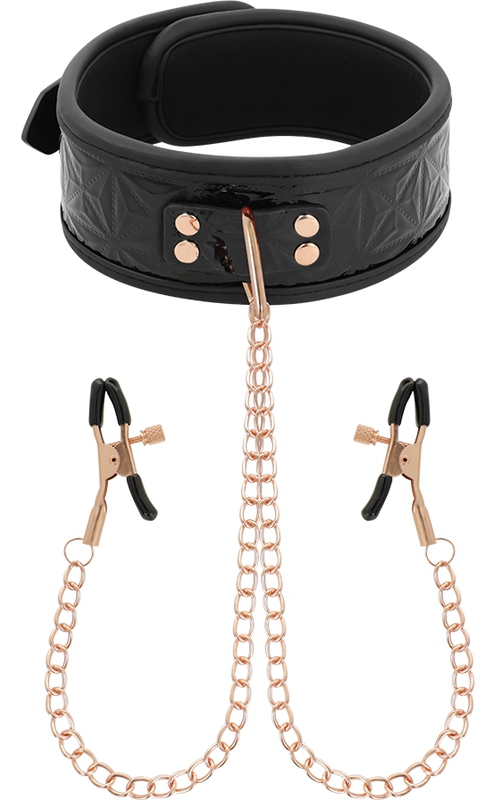 Collier avec pince-tétons Begme Noir