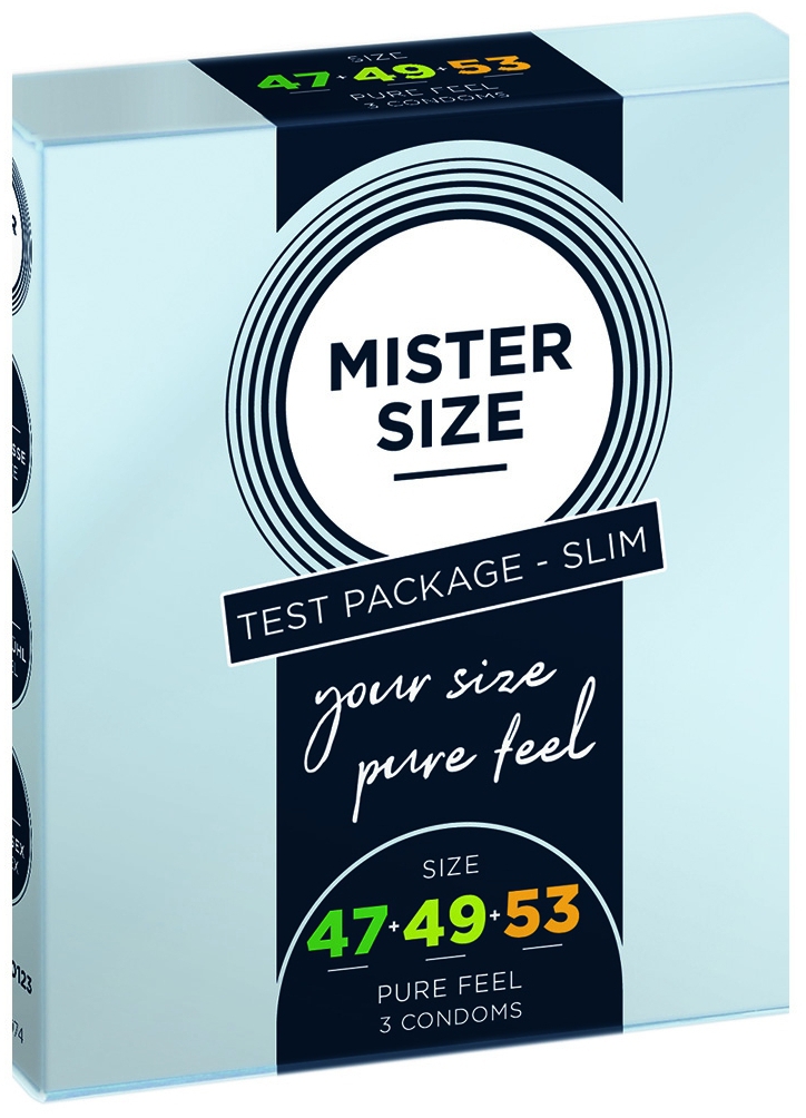 Préservatifs Mister Size Échantillon 3 tailles 47, 49 et 53mm x3