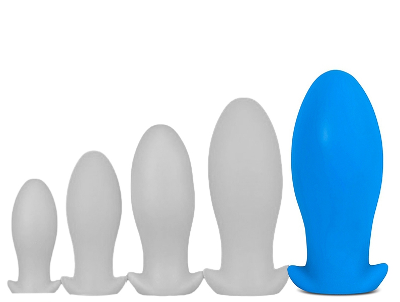 Plug Silicone SAURUS EGG XXL 18.5 x 8.3cm Bleu