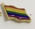 Pin's Drapeau LGBT en métal